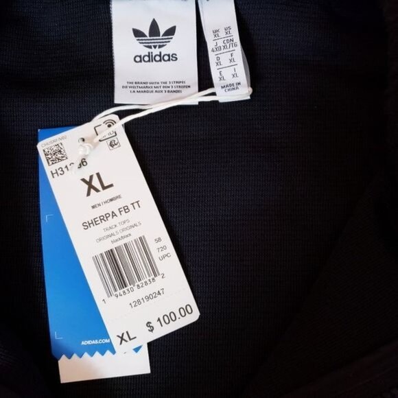 Adidas Mens Track Jacket Full Zip Two Front Pocket Firebird Sherpa Black XLarge - Picture 12 of 16